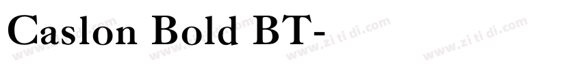 Caslon Bold BT字体转换